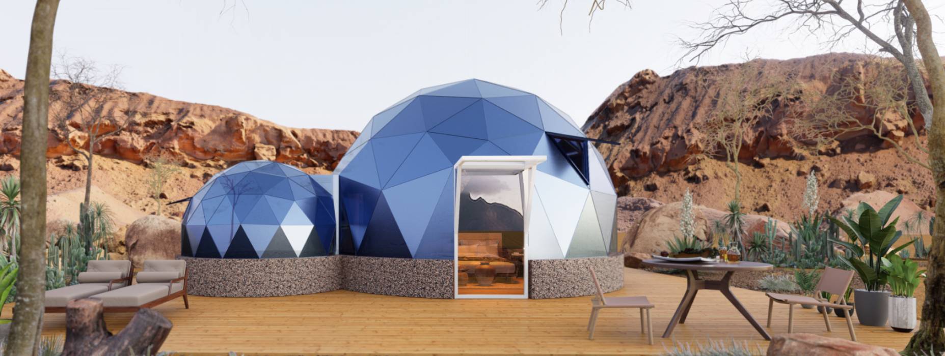 延津县球形智能光伏玻璃星空房